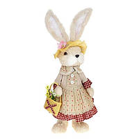 Декоративна Пасхальна фігурка Кролик дівчинка з сумочкою 51 см