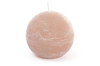 Свеча в форме шара 8см, цвет - розово-коричневый