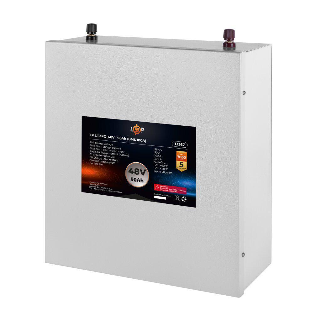 Акумулятор LP LiFePO4 48V - 90 Ah (BMS 100A), фото 1