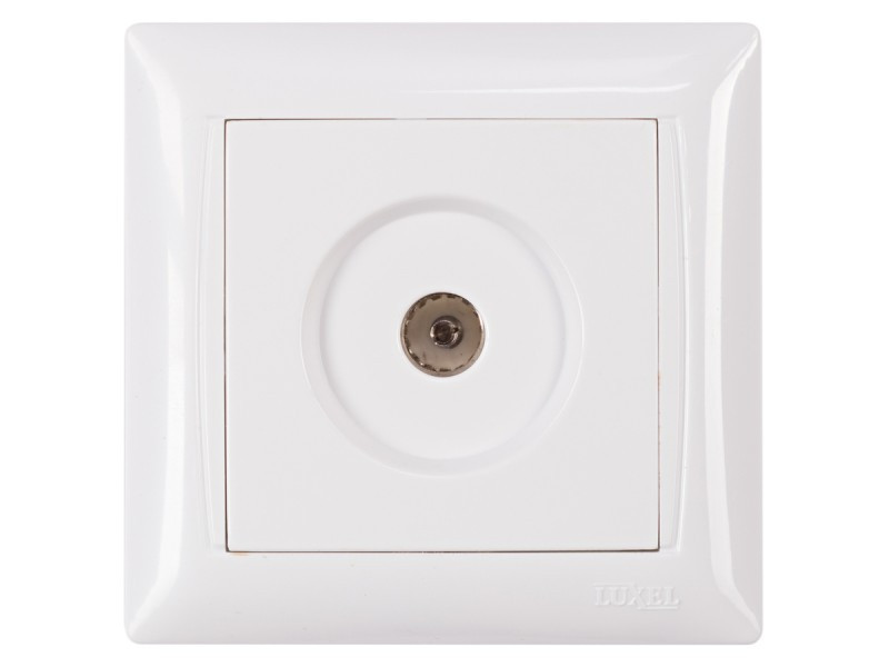 Розетка телевізійна PRIMERA (білий) 3009 LUXEL, фото 1