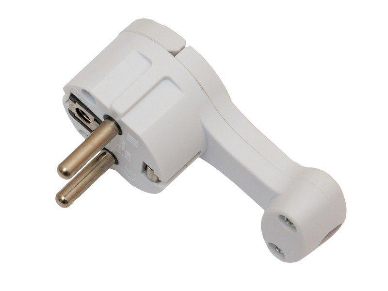 Вилка кутова плоска із заземленням 1034 LUXEL, фото 1