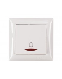 Кнопка дзвінка з підсвічуванням PRIMERA (білий) 3018 LUXEL, фото 1