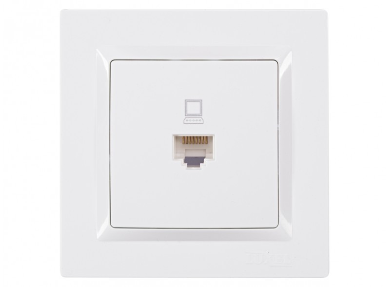 Комп'ютерна розетка JAZZ (білий) 9027 LUXEL, фото 1