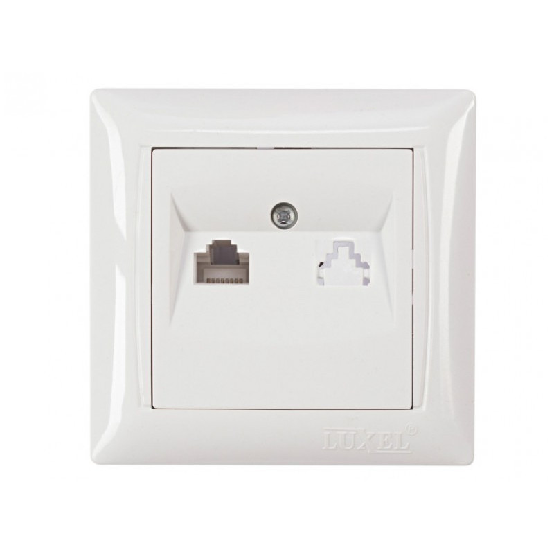 Комп'ютерна розетка PRIMERA (білий) 3027 LUXEL, фото 1
