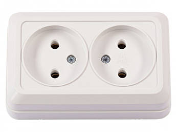 Розетка подвійна OPERA (білий) 2007 LUXEL