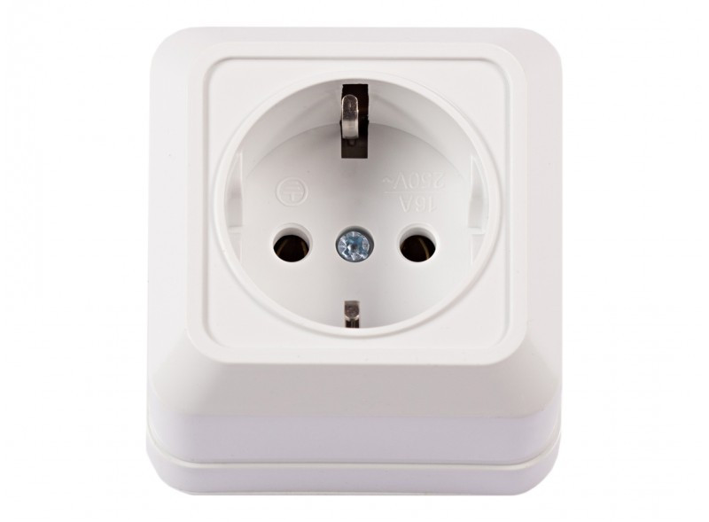 Розетка із заземленням OPERA (білий) 2004 LUXEL, фото 1