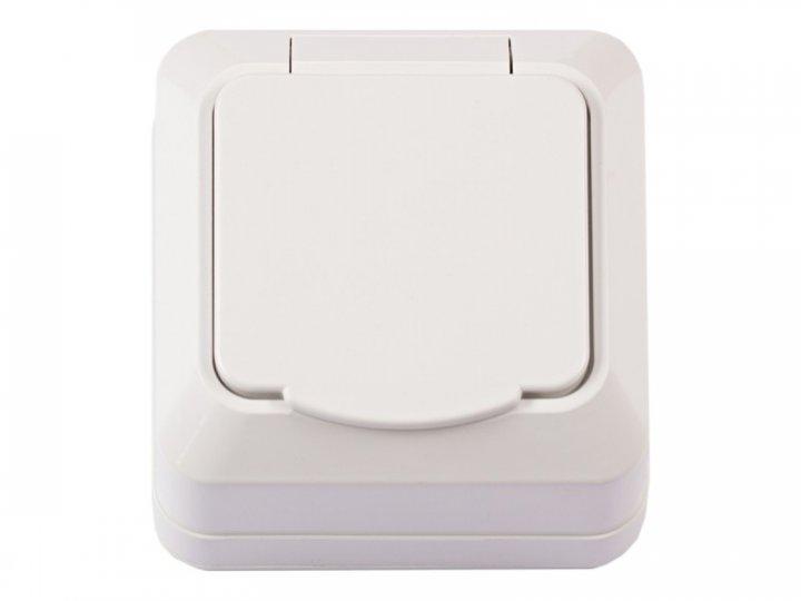 Розетка з кришкою OPERA (біла) 2018 LUXEL, фото 1