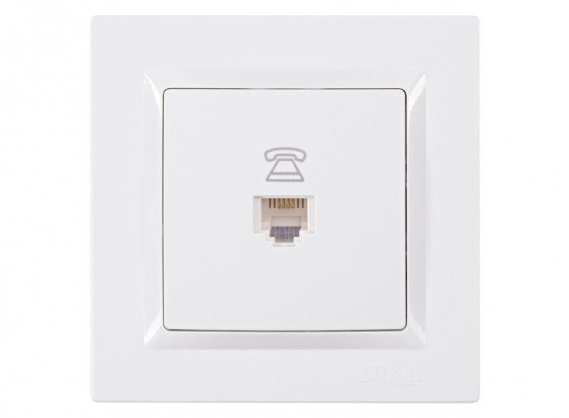 Розетка телефонна JAZZ (білий) 9010 LUXEL, фото 1