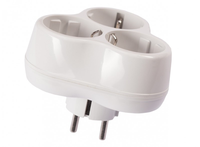 Трійник із заземленням 1008 LUXEL, фото 1