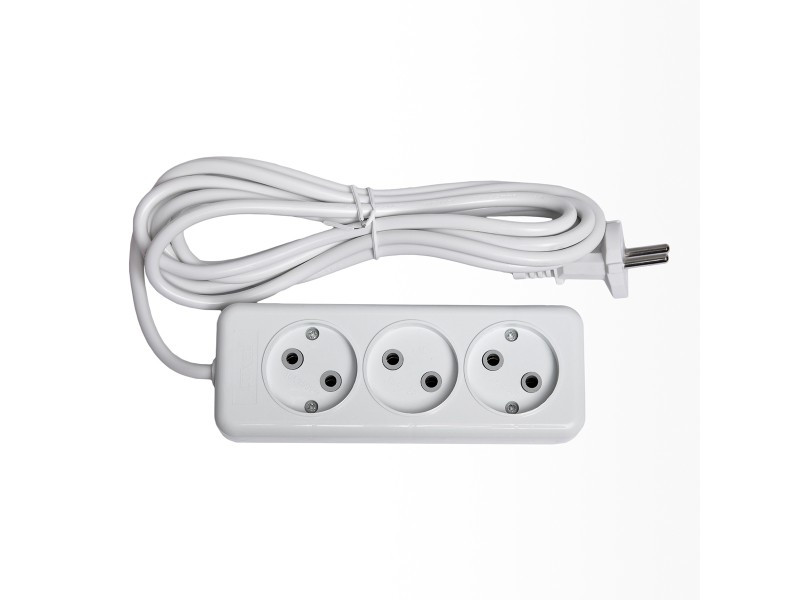 Подовжувач 3 гнізда 2М AURA 7322 LUXEL, фото 1