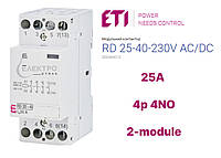 Контактор модульний RD 25-40 230V AC/DC ETI на DIN-рейку 2464010