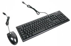 Комплект (клавиатура, мышка) A4Tech KRS-8372 Black USB