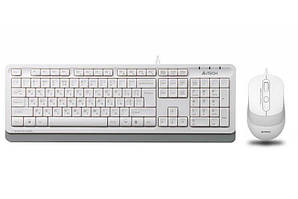 Комплект (клавиатура, мышка) A4Tech F1010 White USB