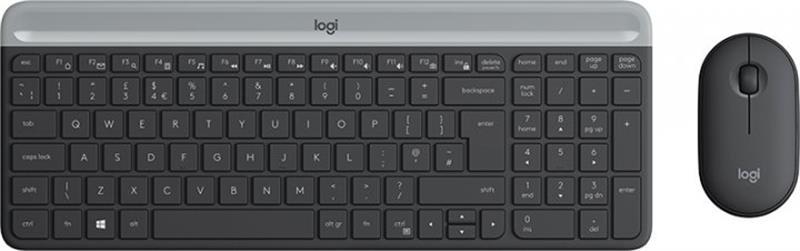 Комплект (клавиатура, мышка) беспроводной Logitech MK470 Graphite USB (920-009204), фото 1