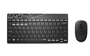 Комплект (клавиатура, мышка) Rapoo 8000M Wireless Black