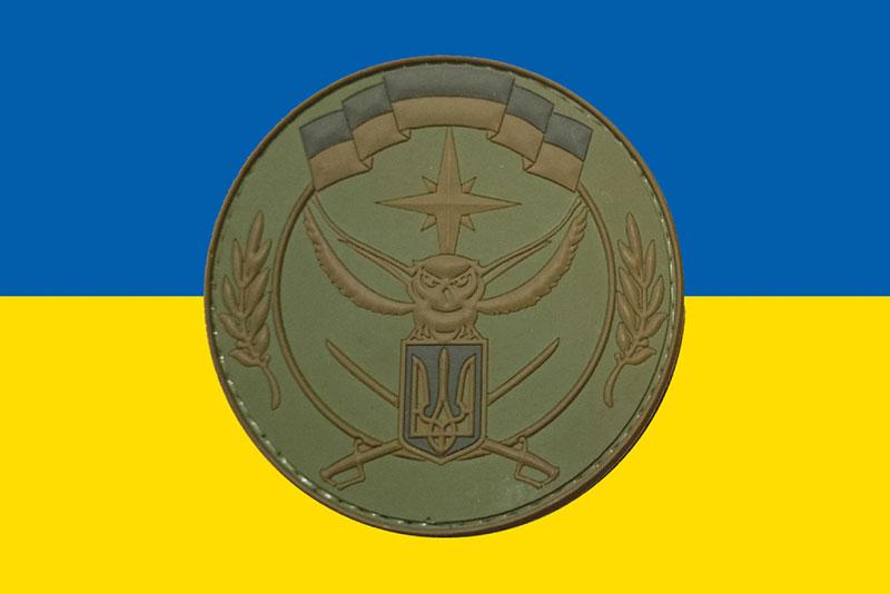 Прапор 10 ОЗСпП імені Максима Шаповала ЗСУ синьо-жовтий