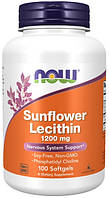 Соняшниковий лецитин Now Foods — Sunflower Lecithin 1200 мг (100 капсул)