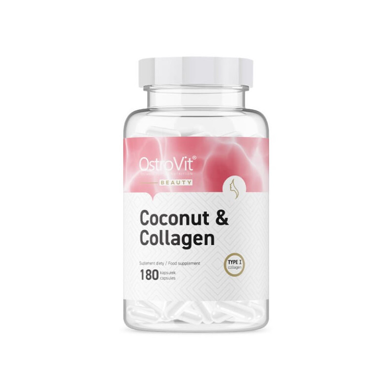 Спеціальна добавка OstroVit Collagen & MCT Oil from coconut 180caps, фото 1