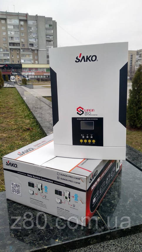 Гібридний інвертор Off-Grid inverter SAKO SUNON PRO 3.5-5kW, 24V, MPPT 100A, фото 1
