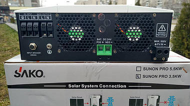 Гібридний інвертор Off-Grid inverter SAKO SUNON PRO 3.5-5kW, 24V, MPPT 100A, фото 5