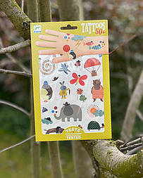 Набір тимчасових наклейок Djeco татуювання на тіло Смішні маленькі картинки DJ09579
