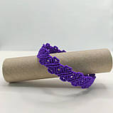 Жіночий браслет ручного плетіння макраме "Баст" CHARO DARO (фіолетовий), фото 3