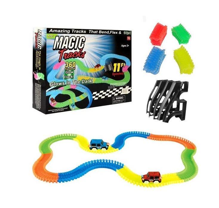Конструктор Magic Tracks 360 деталей Mega Set (2 машинки), фото 1