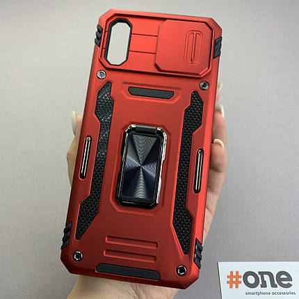 Чохол для Xiaomi Redmi 9А протиударний із шторкою чохол на телефон сяомі редмі 9а червоний s9f, фото 1