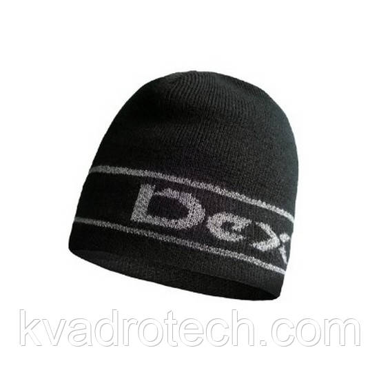 Шапка водонепроникна Dexshell Beanie Reflective Logo чорна з лого