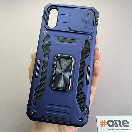 Чохол для Xiaomi Redmi 9А протиударний із шторкою чохол на телефон сяомі редмі 9а синій s9f, фото 1