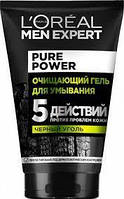 Очищувальний гель L'Oréal Paris Men Expert Pure Power для комбінованої і жирної шкіри, 100 мл