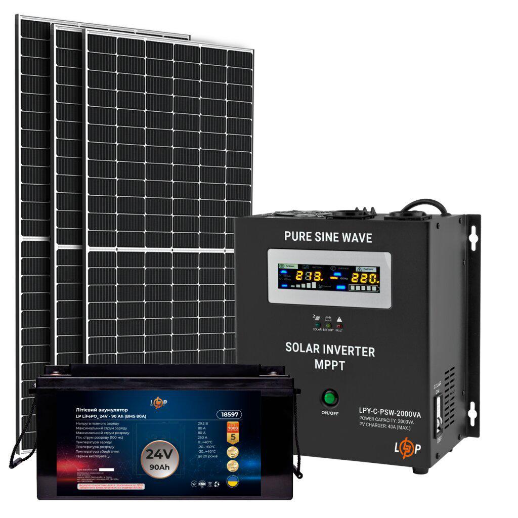 Комплект СЕС LogicPower Преміум 1.5kW (2.16 kW/h АКБ LiFePO4 90 Ah)