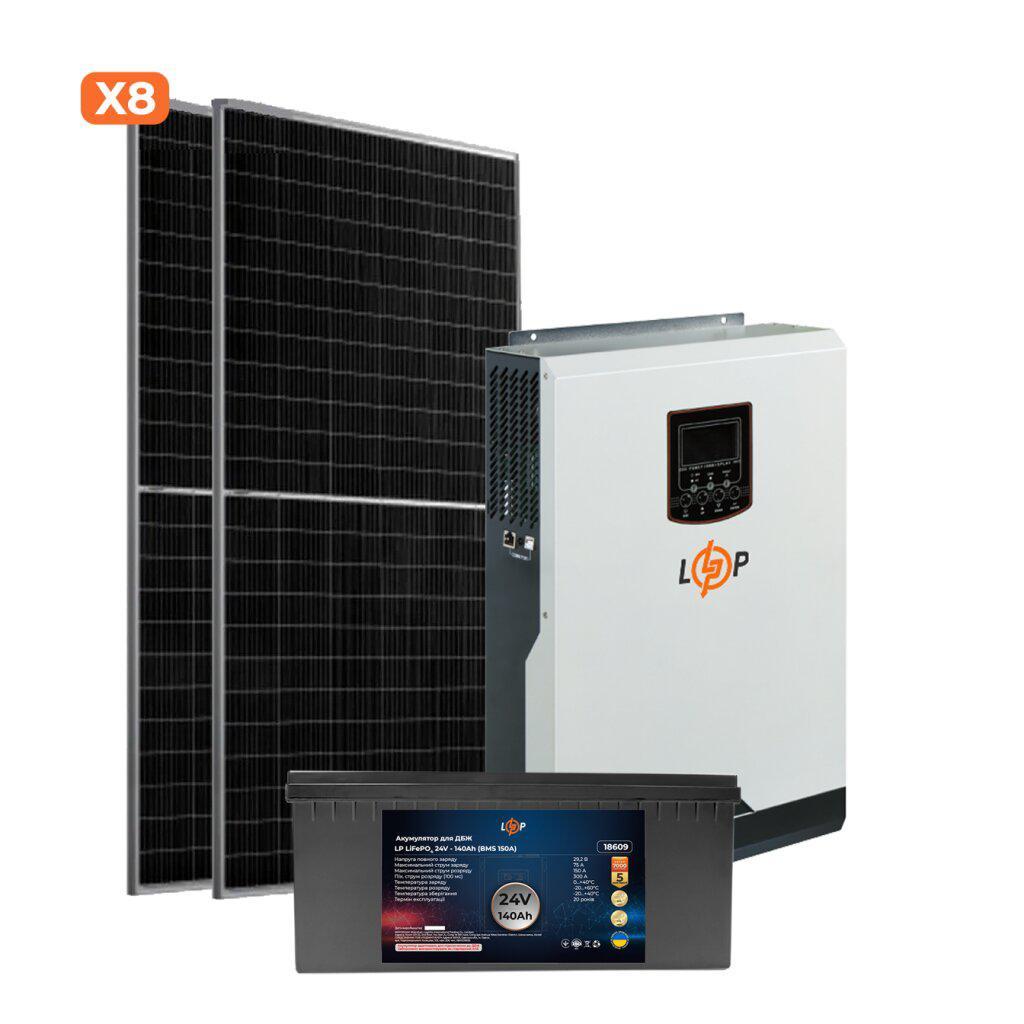 Комплект СЕС LogicPower Преміум 3.5kW (3.3 kW/h АКБ LiFePO4 140 Ah), фото 1