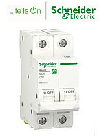 Автоматичний вимикач 2P, 50A, C, 6kA Schneider Electric Resi9, R9F12250