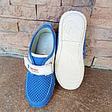 Мокасини яскраво-сині Fasion ABCD на липучці, фото 3