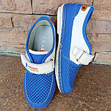 Мокасини яскраво-сині Fasion ABCD на липучці, фото 4