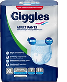 Підгузки-трусики для дорослих Giggles XL 120-160 см 7 шт підгузки для літніх людей жіночий памперс