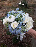 Букет весільний блакитний, фото 4