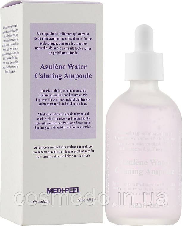Заспокійлива, зволожуюча сироватка з азуленом Medi Peel Azulene Water Calming Ampoule