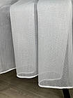 Однотонна вуаль тюль на основі бамбука з ромбами Колір: молочний, фото 4