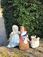 Шопка різдвяна текстильна 4 персонажі "Йосип, Марія і 2 вівці" ручної роботи, handmade святковий декор