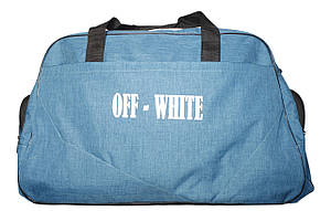 Сумка дорожня Off-white, блакитний (поліестер, р-р 60x40x27см)