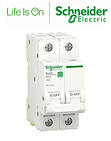 Автоматичний вимикач 2P, 63A, C, 6kA Schneider Electric Resi9, R9F12263