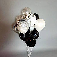 Композиція з гелієвих кульок на подарунок дівчині дівчинці Повітряні Гелієві кульки мармурові Агат з гелієм для дівчини, дівчинки