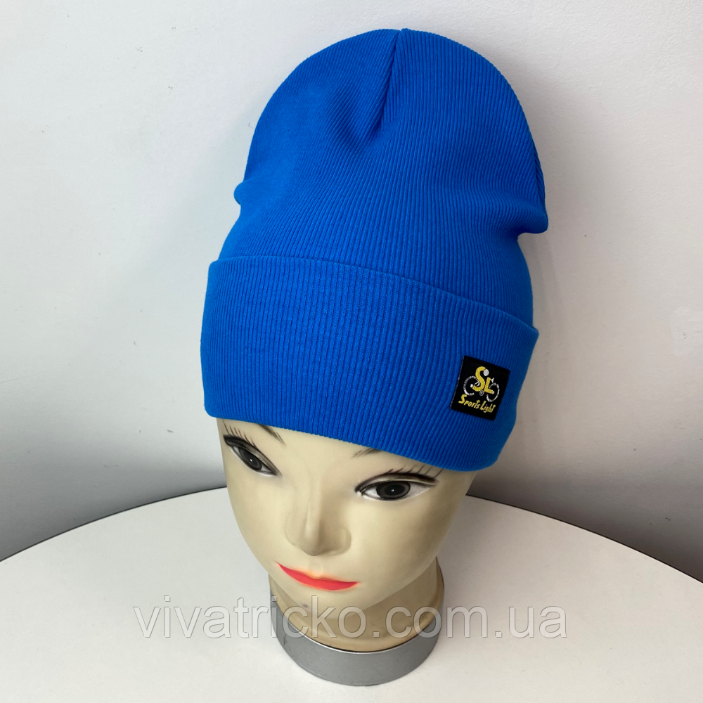 М.91575 Шапка подвійна з закотом для хлопчика "SPORTS LIGHT" 2-8 років, різні кольори, фото 1