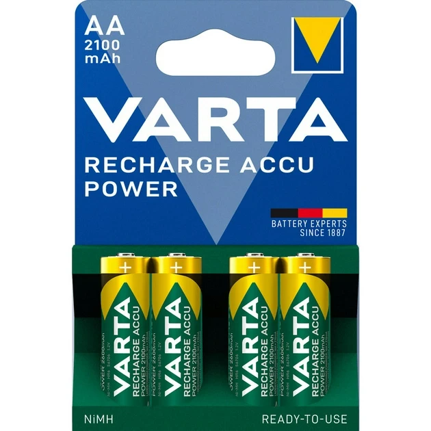 Аккумулятор VARTA RECHARGE ACCU POWER AA/HR6 1.2V 2100mAh (4шт)