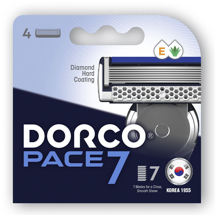 Змінні касети для гоління Dorco Pace 7 для чоловіків 7 лез 4 шт, фото 1