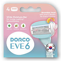 Сменные кассеты для бритья Dorco Eve 6 для женщин 6 лезвий 4 шт