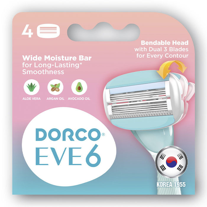 Змінні касети для гоління Dorco Eve 6 для жінок 6 лез 4 шт, фото 1