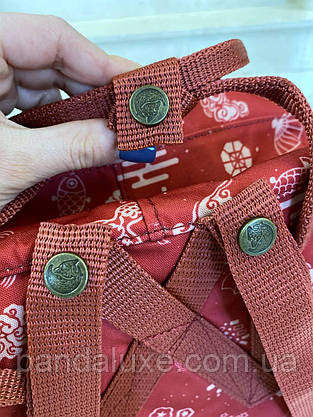 Жіночий рюкзак бордовий канкен Fjallraven Kanken Art 16л в японському стилі, фото 5
